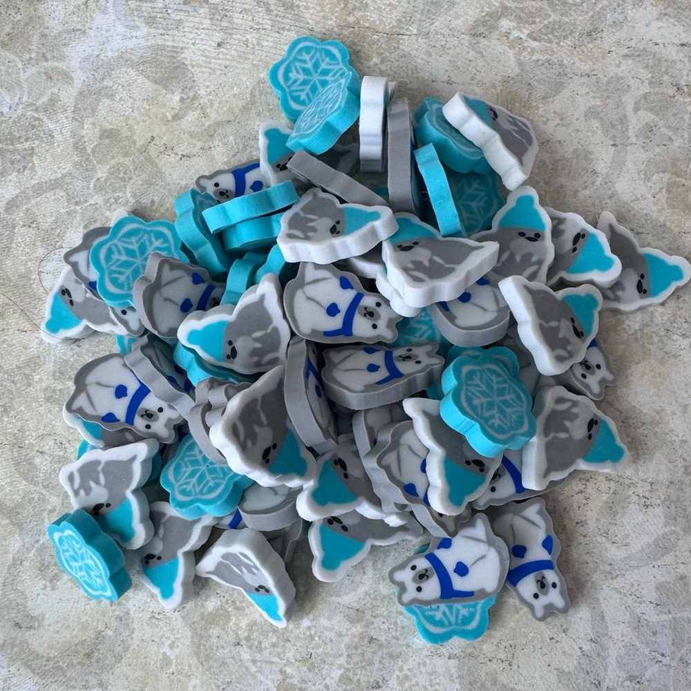 Winter Themed Mini Erasers